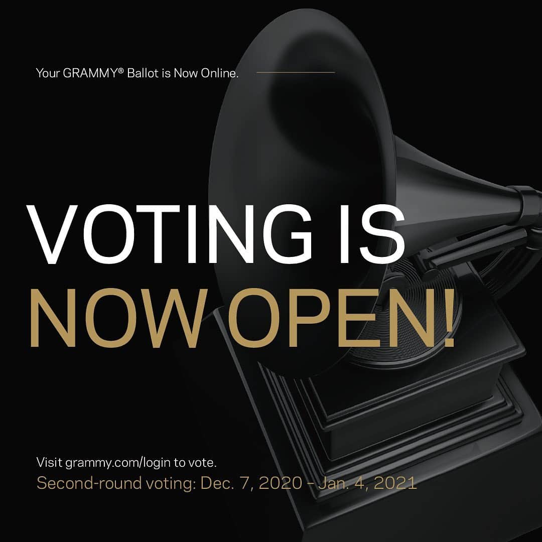 The GRAMMYsさんのインスタグラム写真 - (The GRAMMYsInstagram)「📢 #RecordingAcademy Voting Members: Second-round voting is open!   🗳 The ballot is currently available via the Recording Academy member dashboard at grammy.com.   🎵Your votes determine the winners for the #GRAMMYs.   📲 #Linkinbio to find important information about the GRAMMY Awards voting process.」12月10日 4時54分 - recordingacademy