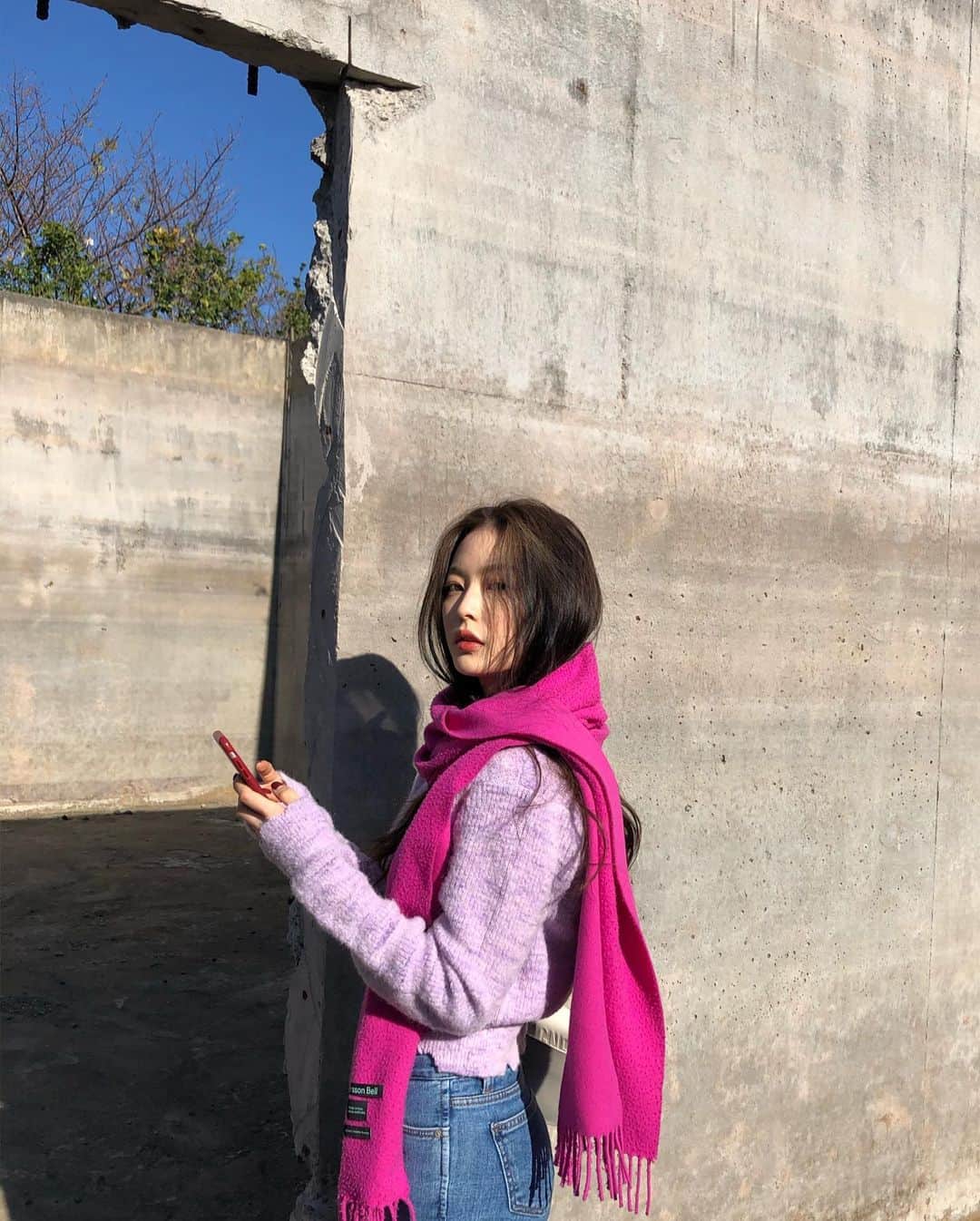イム・ボラさんのインスタグラム写真 - (イム・ボラInstagram)「#광고 보라가 연보라🌸  #우신사#앤더슨벨포우먼#앤더슨벨 #오늘아니에요#촬영중 우신사로부터 광고비를 지급받아 작성하였습니다.」12月10日 15時15分 - 3.48kg