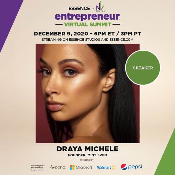 Draya Micheleさんのインスタグラム写真 - (Draya MicheleInstagram)「Join me and ESSENCE to talk about the tools you need to level up your business at the ESSENCE + NV Entrepreneur Summit tonight at 6P ET/3P PT. Stream for free on ESSENCE.com and ESSENCE Studios. Register now at http://www.essence.com/levelup Sponsored by Advancing Black Entrepreneurs by Chase, Aveeno, Microsoft, Pepsi and Walmart.  #EssenceEntrepreneurSummit」12月10日 7時39分 - drayamichele