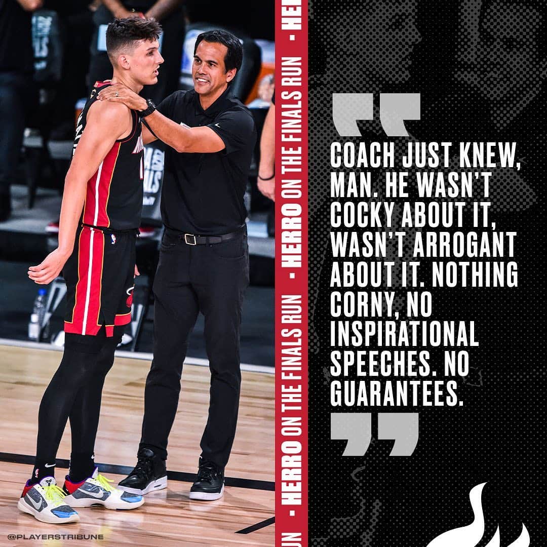 Miami HEATさんのインスタグラム写真 - (Miami HEATInstagram)「We’ve been saying it for years... #SpoKnows⁣ ⁣ @nolimitherro connected with the @playerstribune to share a must read 14 things he learned in his rookie season (find it in our bio link)」12月10日 7時48分 - miamiheat
