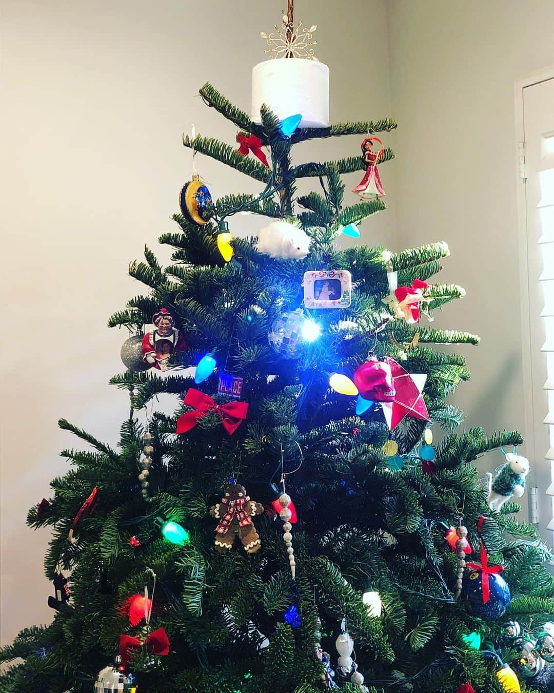 コンスタンス・マリーさんのインスタグラム写真 - (コンスタンス・マリーInstagram)「My daughter made the star on our Christmas tree.... I think she has my sense of humor😂 #ToiletPaperStar  #ChristmasTree #Decorations  #MerryChristmas  #Adios2020 #HumpDay」12月10日 8時37分 - goconstance