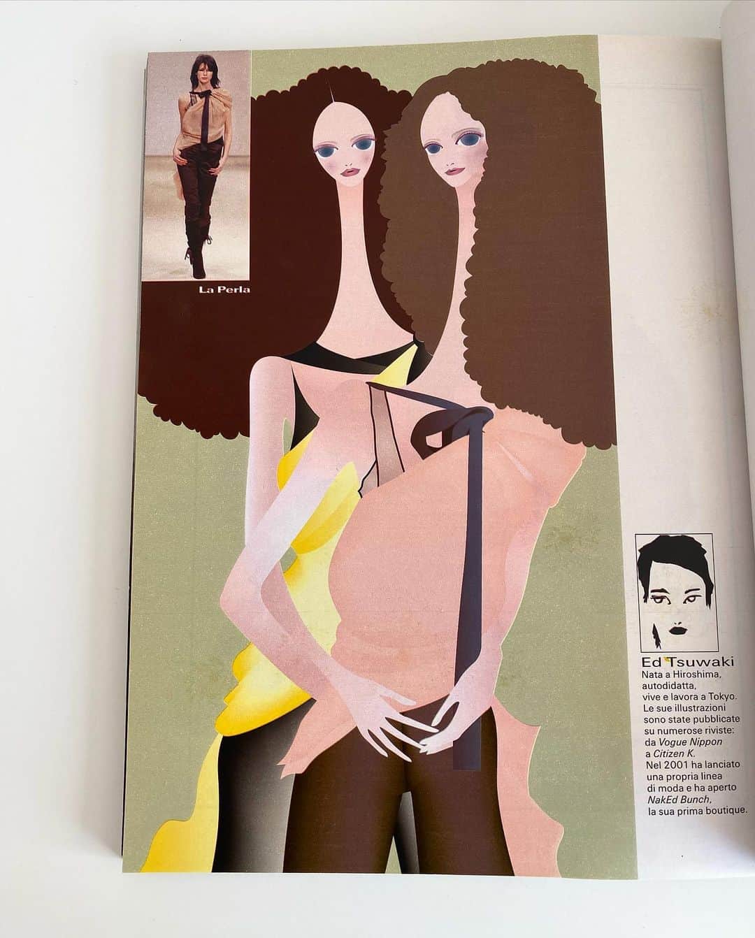 エドツワキさんのインスタグラム写真 - (エドツワキInstagram)「iO donna (2003 Italy)  その年のAWコレクションを描く特集。#laperla を担当した。カバーは Kate Blanchett #edtsuwaki #archive」12月10日 8時54分 - ed_tsuwaki