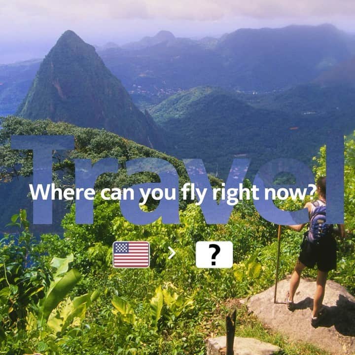 アメリカン航空のインスタグラム：「Where can you ✈️ right now? Check out the latest travel guidelines and requirements with Sherpa. Travel with confidence to your perfect destination. Link to American Way in bio.」