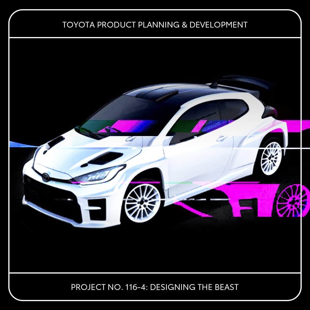 Toyota Australiaのインスタグラム：「Roles 🔁 reversed.  What we learn from the best motorsport tracks around the world is ingrained in the DNA of our cars. For the first time in Australia, we’re reversing this process as we redesign and reengineer a road worthy GR Yaris to build a beast. Introducing the GR Yaris AP4. #TOYOTAGAZOORacingAustralia」