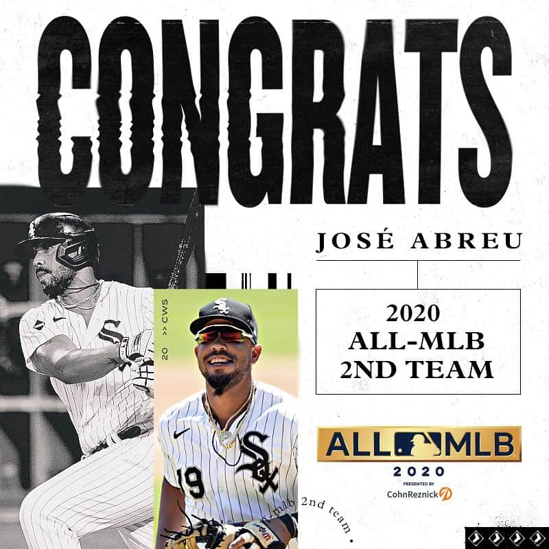シカゴ・ホワイトソックスのインスタグラム：「It was a great year for Pito! José Abreu has been elected to the 2020 All-MLB 2nd Team for 1B.」