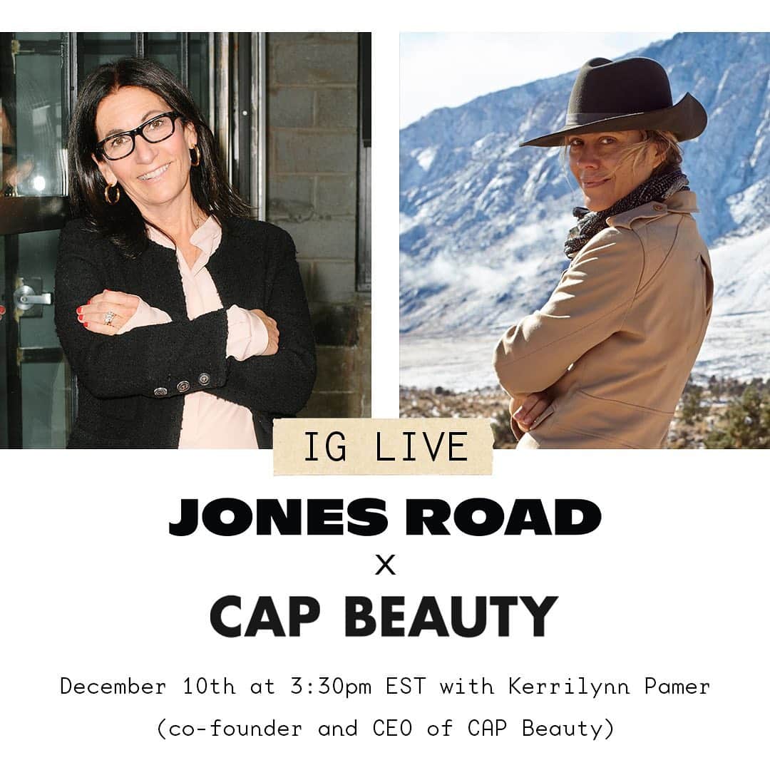 ボビー・ブラウンのインスタグラム：「Back to the Instagram Lives.. Today I’ll be going live on the @jonesroadbeauty page, checking in with @kerrilynnpamer, one of the founders of @capbeautydaily. If you don’t know @capbeautydaily, it’s an awesome beauty & wellness site that will make you want to buy everything — they have great holiday gifts too. Love these companies that are revolutionizing natural beauty & wellness. Join me at 3:30PM EST today as we chat about why it’s so important. See you soon.」