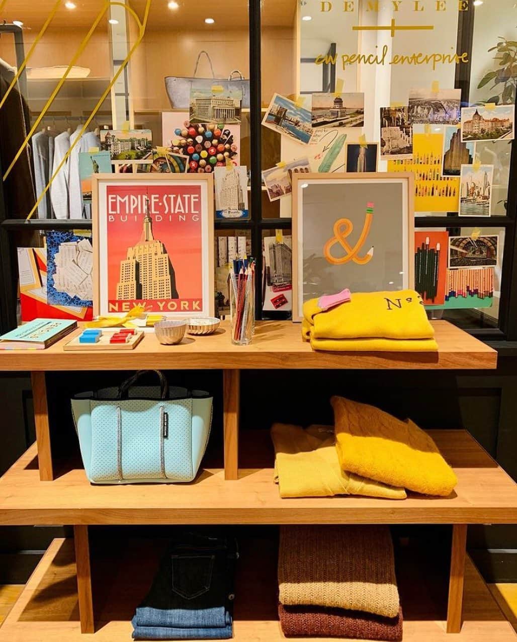 のインスタグラム：「Japan friends! DEMYLEE x CWPE available now at our Futakotamagawa shop 💛✏️ #🇯🇵 #collaboration #cwpencilenterprise #demylee #pencil #sweater #cashmere」