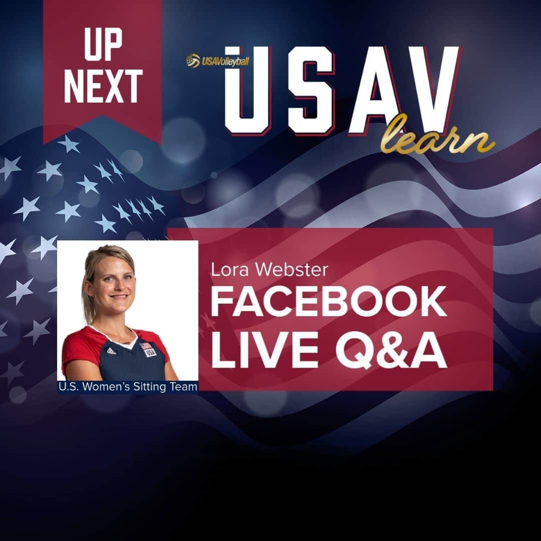 USA Volleyballさんのインスタグラム写真 - (USA VolleyballInstagram)「Join us tomorrow on the USA Volleyball Facebook at 10am PT for a #USAVlearn Live Q&A with 4x Paralympian @lora.webster! Lora will talk about her experience with the U.S. Women's Sitting Team, Tokyo 2021 and more!  Drop your questions for Lora in the comments and come back tomorrow to see if she answers yours.」12月11日 0時57分 - usavolleyball