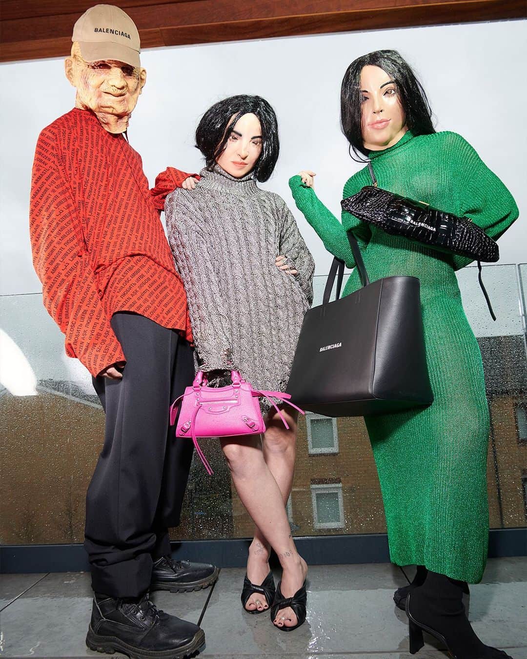 エルエヌシーシーのインスタグラム：「Earlier this week Balenciaga unveiled Afterworld: The Age of Tomorrow, an immersive video – made in collaboration with Unreal Engine, the games engine of Epic Games – to showcase its spring/summer 21 collection. As Demna Gvasalia’s Balenciaga continues to shake up our high fashion senses, LN-CC places its own distorting lens over this brave new world. London-based photographer Raphael Bliss shoots the latest SS21 collection in spaces around our Dalston HQ on models that aren’t quite what they appear.  @balenciaga @raphaelbliss @c.micchi. @sweetlikejockel8te @elllie.walker」