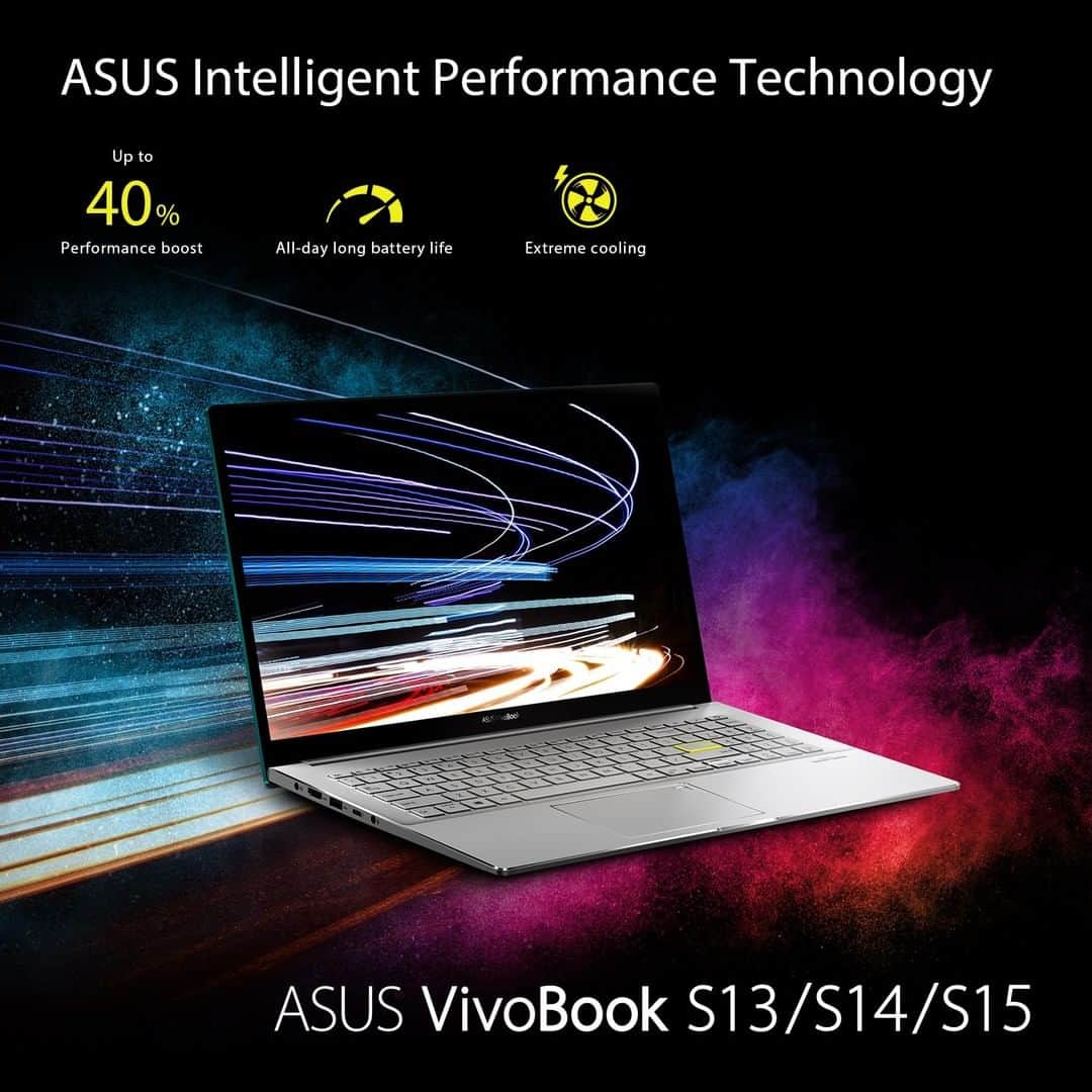 ASUSさんのインスタグラム写真 - (ASUSInstagram)「Want to do more? Aiming to be the best? Get supercharged with #ASUS Intelligent Performance Technology in  #VivoBook S13/S14/S15 laptops for up to 40% higher CPU performance ⚡⚡⚡ and efficient cooling! ❄❄❄」12月10日 19時35分 - asus