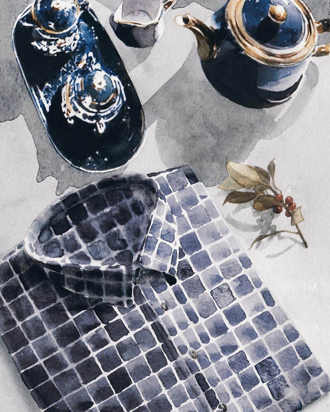 ハケットのインスタグラム：「Nothing beats a good cup of tea on a winter day. However, our gift idea nº 9 will enhance that moment. Discover our range of casual yet stylish flannel shirts at the link in our bio #STAYHackett」