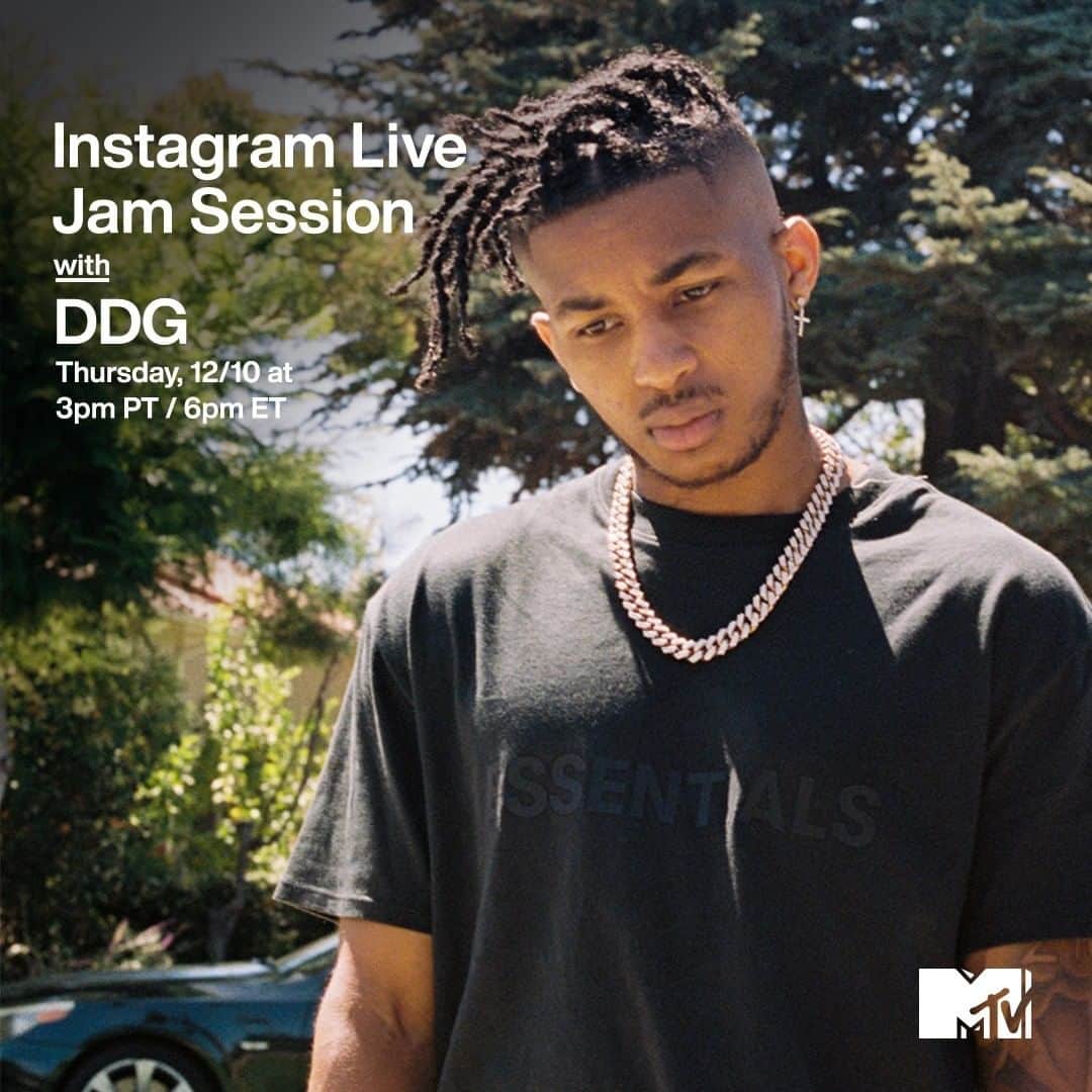 のインスタグラム：「Don't know how I convinced @pontiacmadeddg to take over my Instagram Live but I am SO EXCITED 💚 Catch this #MTVJamSession today at 3pm PT / 6pm ET.」