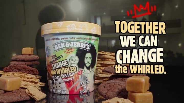 コリン・キャパニックのインスタグラム：「Ready to Change The Whirled? Join us in finding joy on the journey to justice!  We've teamed up w @BenAndJerrys to dismantle systems of oppression & create futures rooted in care & community.  100% of my proceeds will go to @yourrightscamp w matching support from Ben & Jerry's.」