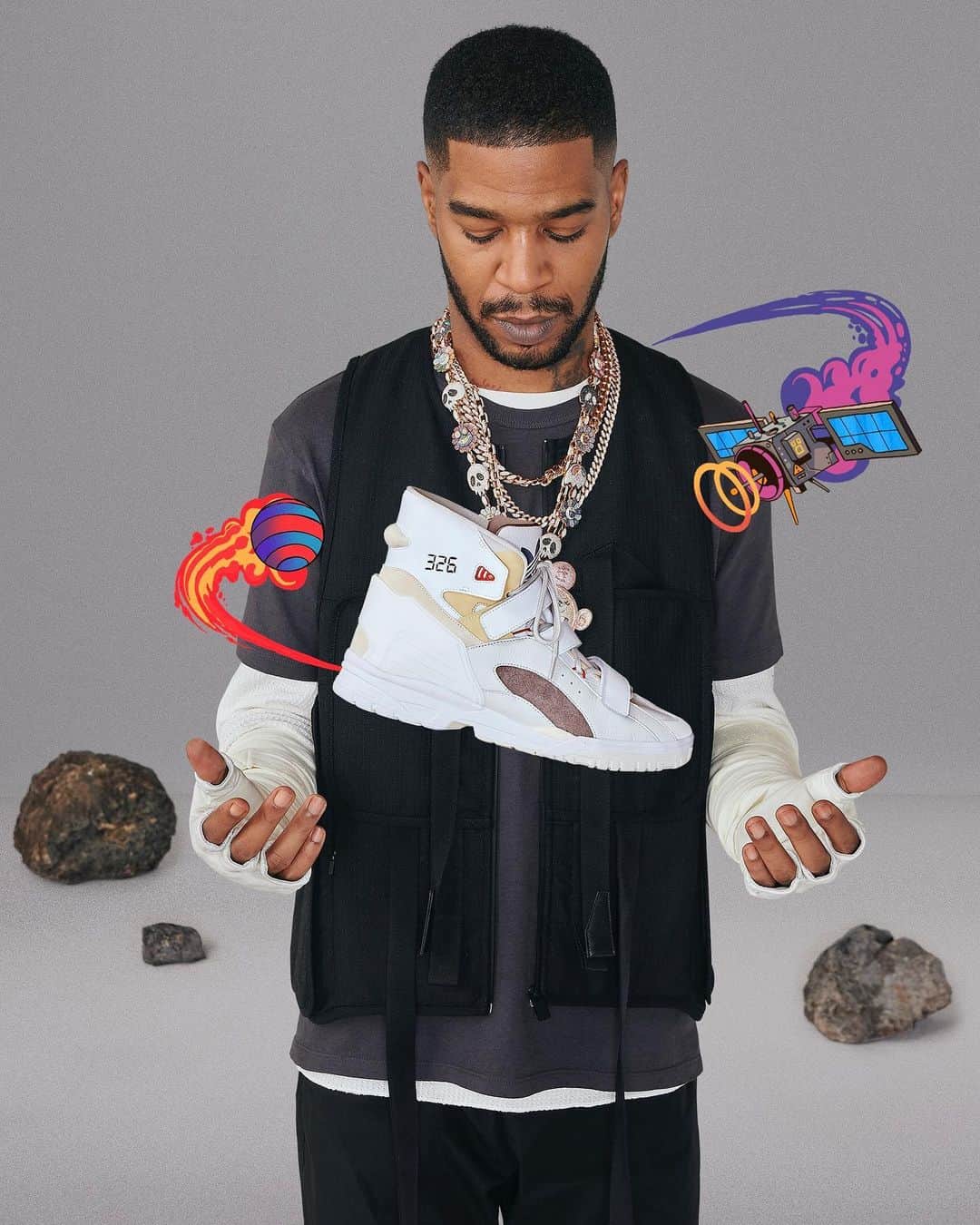 adidas Originalsのインスタグラム：「Step into the mind of Kid Cudi. The Vadawam 326 is the artist’s own unique silhouette; named after his daughter as a celebration of the power of positive creativity.  Available globally from December 17 on adidas.com and Footlocker.​」