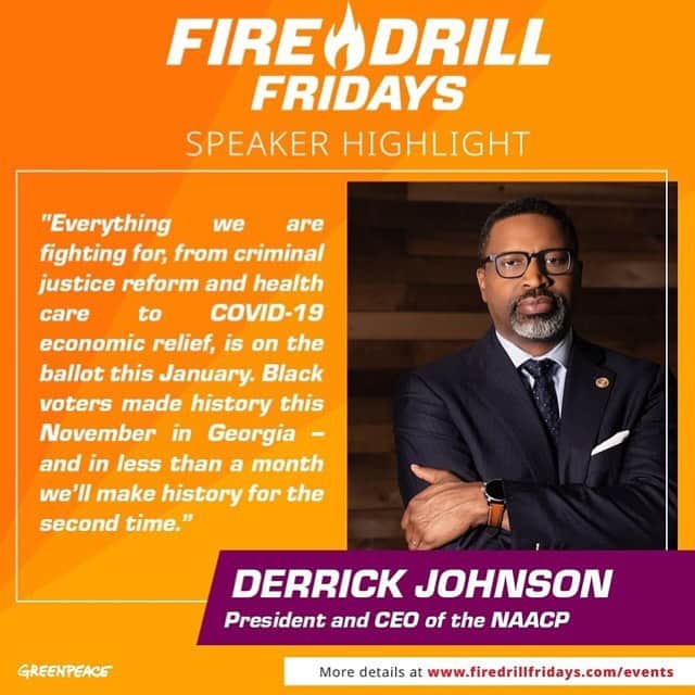 ジェーン・フォンダさんのインスタグラム写真 - (ジェーン・フォンダInstagram)「Repost from @firedrillfriday • Tomorrow!🔥 Join @JaneFonda and the President and CEO of the @NAACP - Derrick Johnson (@DerrickNAACP) - for one of our final Fire Drill Fridays of the year! RSVP at the link in our bio.」12月11日 4時06分 - janefonda