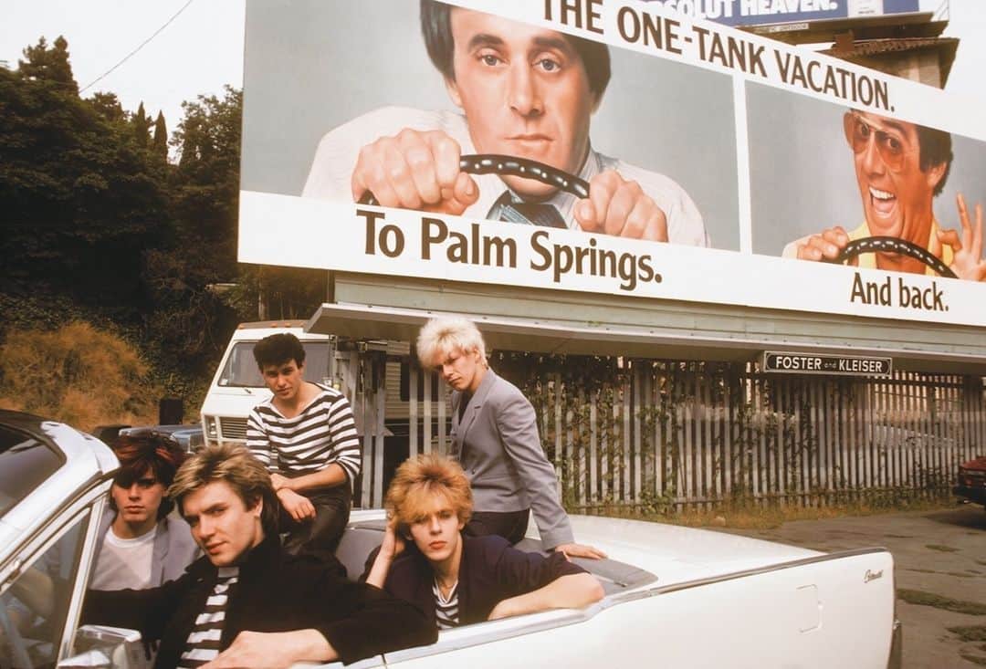 のインスタグラム：「#DuranDuran on their trip to L.A in 1982. Photographed on the Sunset Strip by @bradelterman. #CaliforniaAsWeSeeIt」