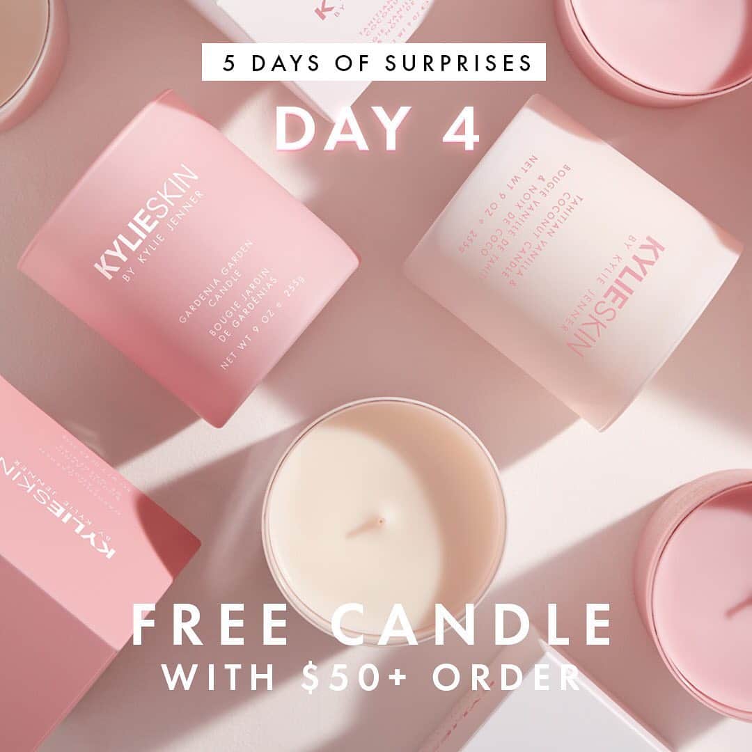 Kylie Cosmeticsさんのインスタグラム写真 - (Kylie CosmeticsInstagram)「FREE @kylieskin candle with any $50+ order happening now! 🕯 Today only on KylieSkin.com! 💕 Ends tonight 11:59pm pst.⁠ #5DaysOfSurprises」12月11日 4時38分 - kyliecosmetics