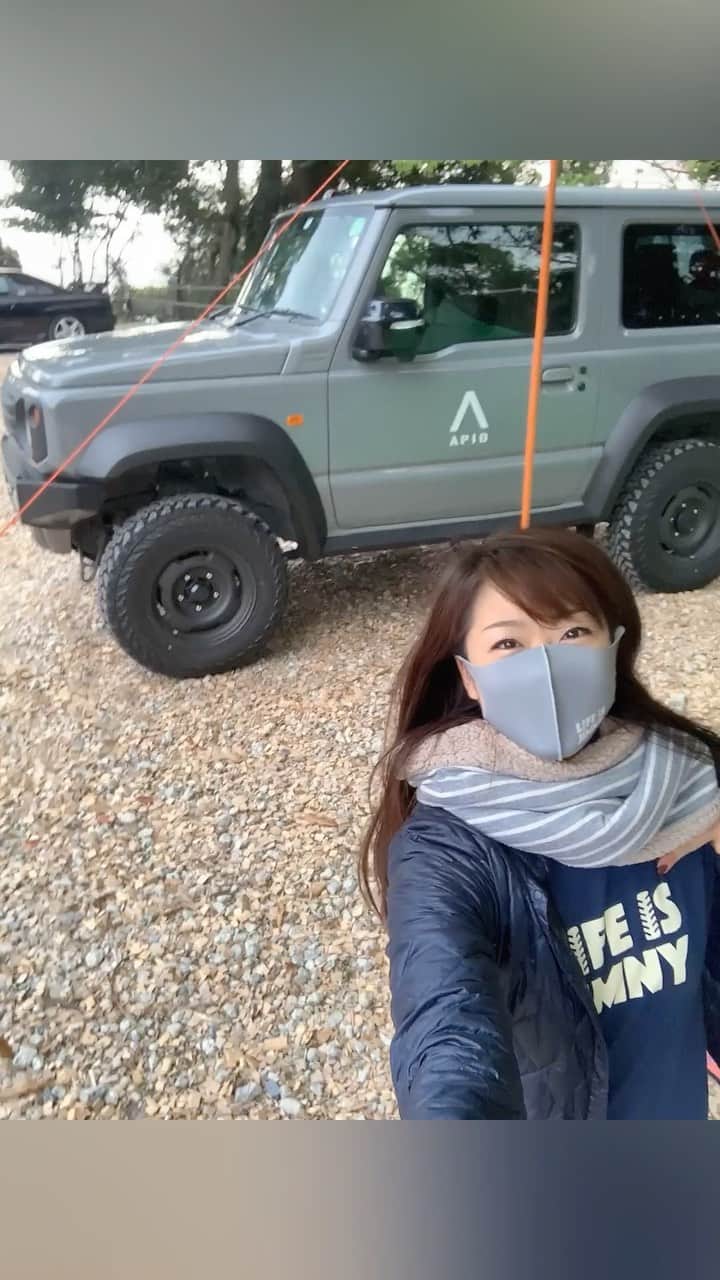 のインスタグラム：「APIOジムニー シエラ でキャンプだよ😉💕 @apio_inoue 🏕♪♪" #jimnySIERRA #jimny #camp」