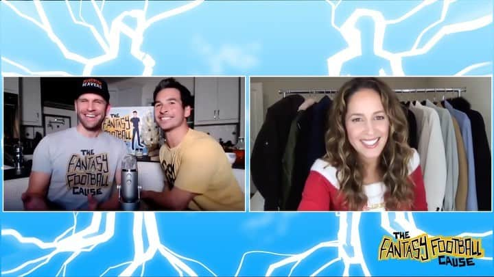 ジョン・ブラザートンのインスタグラム：「We’re the show the experts can watch... and the experts’ friends can watch with ‘em  💪🏈 #fantasyfootballcause #purejoy #fantasyfun  . . . .  Thank you @jainaleeortiz for joining @jayhayden00 and I!  ❤️🙏🤙  U nailed it 🎯 and @fantasyfootballcounselor for some 🔥takes!!! . . . eliminate #fomo and join us next week @twitch  twitch.tv/fantasyfootballcause  Link in bio #fantasyfootball #charity #guiltfreefantasyfootball  #areyounotentertained  @tombrady  #tombrady #hmblhouse」