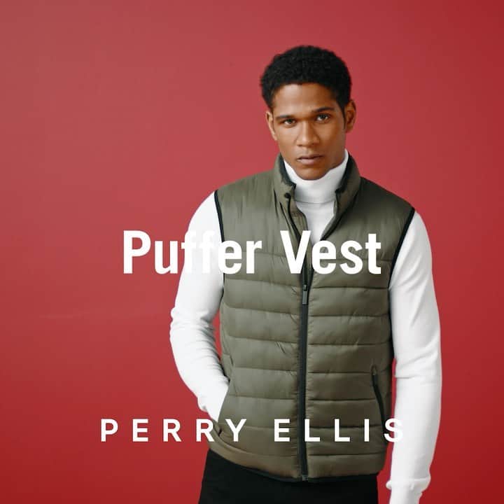ペリーエリスのインスタグラム：「Our must-have winter item? The Lightweight Puffer Vest - light, packable, and durable. #LifeReadySince1976」