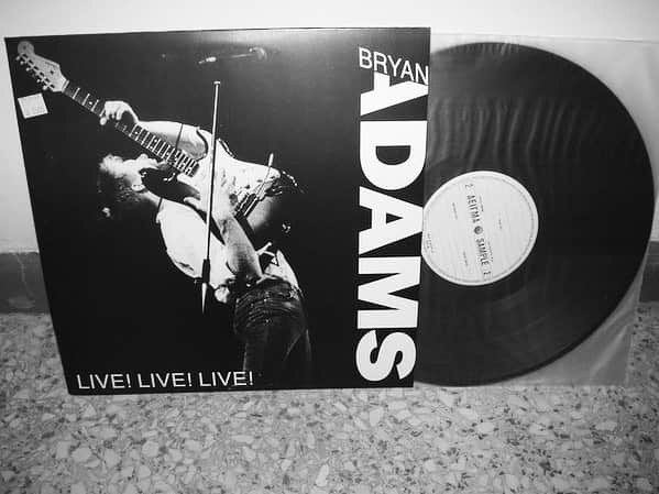ブライアン・アダムスのインスタグラム：「Vinyl “live! live! live! I didn’t even know this existed until today. I was looking for the actual release date of the album (not the concert date) and couldn’t find it, but that’s ok. I found this album, now I gotta go buy it for the archive! #bryanadamslive!live!live! #rockwerchter #recordedinbelgium」