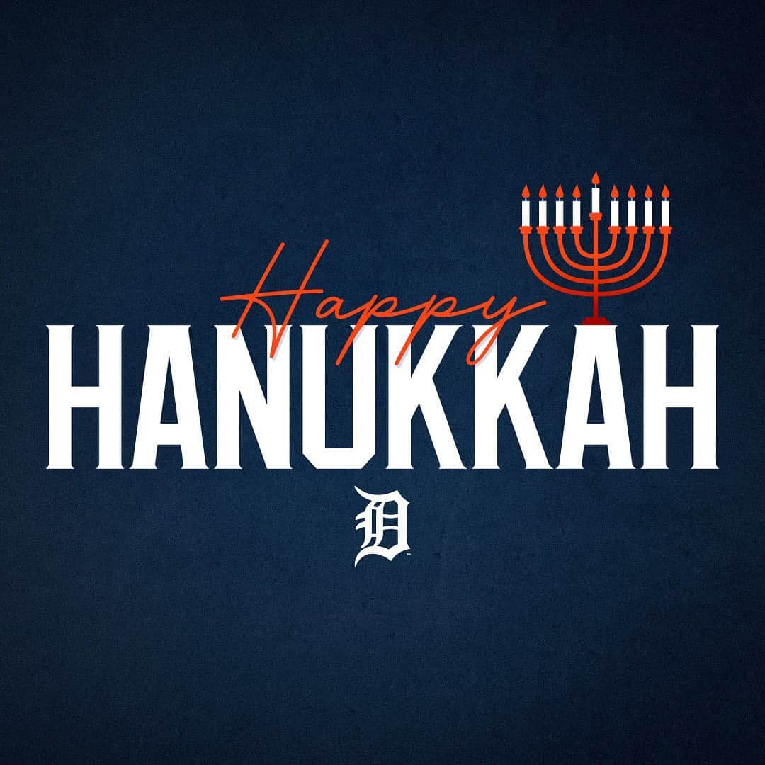 デトロイト・タイガースさんのインスタグラム写真 - (デトロイト・タイガースInstagram)「#HappyHanukkah from the Tigers!」12月11日 7時14分 - tigers
