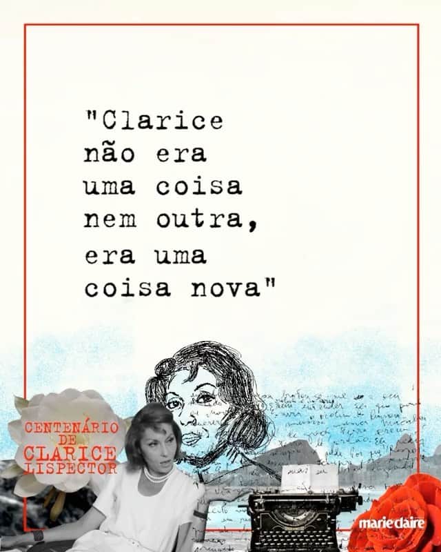 カロライナディークマンのインスタグラム：「roubado da @marieclairebr ... mas a culpa é da Clarice! rs #centenarioclaricelispector」