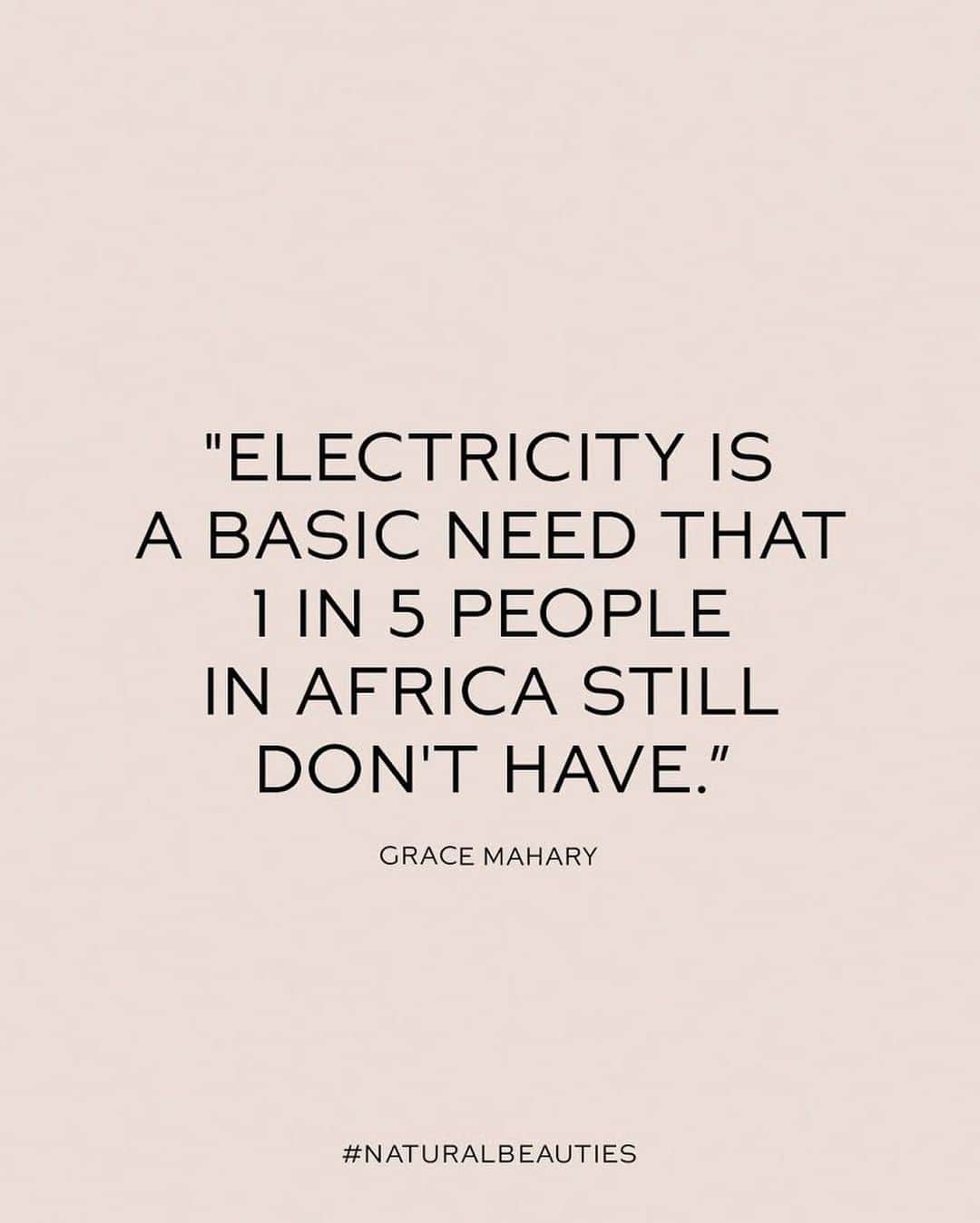 グレースマハリーのインスタグラム：「Electricity is a basic need which 1 in 5 people in Africa still do not have. Combating the negative effects of fossil fuels, @projecttsehigh provides clean energy solutions to developing or food insecure communities around the world.   I’m proud of the work we do and today I can announce that @westmanatelier has contributed $5,000 to our cause in conjunction with their Natural Beauties campaign. Thank you for your support and let’s keep growing together 💛🌞🛖🪴♻️」