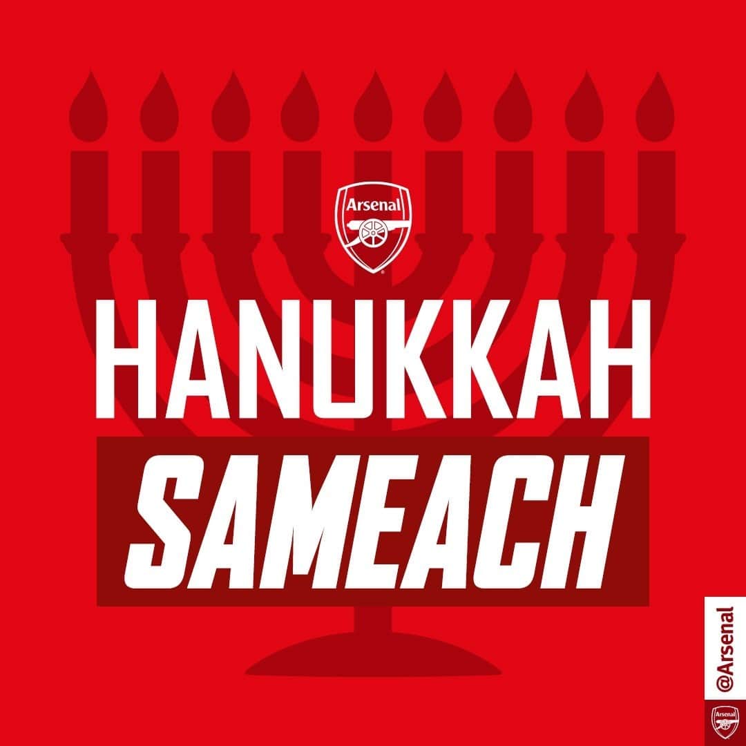 アーセナルFCさんのインスタグラム写真 - (アーセナルFCInstagram)「Happy Hanukkah to all those celebrating!」12月11日 8時05分 - arsenal