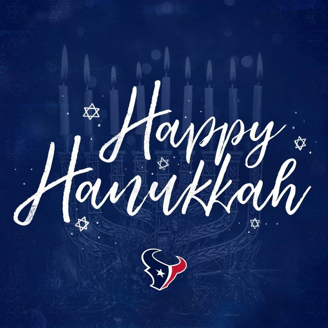 ヒューストン・テキサンズさんのインスタグラム写真 - (ヒューストン・テキサンズInstagram)「Wishing a very happy #Hanukkah to all those that celebrate!」12月11日 8時20分 - houstontexans