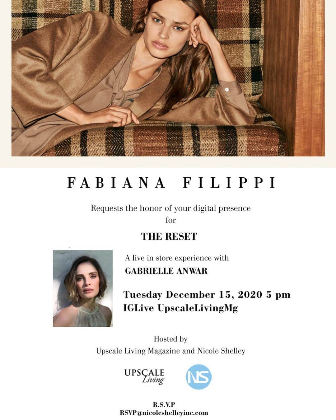 ガブリエル・アンウォーのインスタグラム：「Join me! @fabianafilippi fabulous fashion fun! @upscalelivingmg @shareefmalnik」
