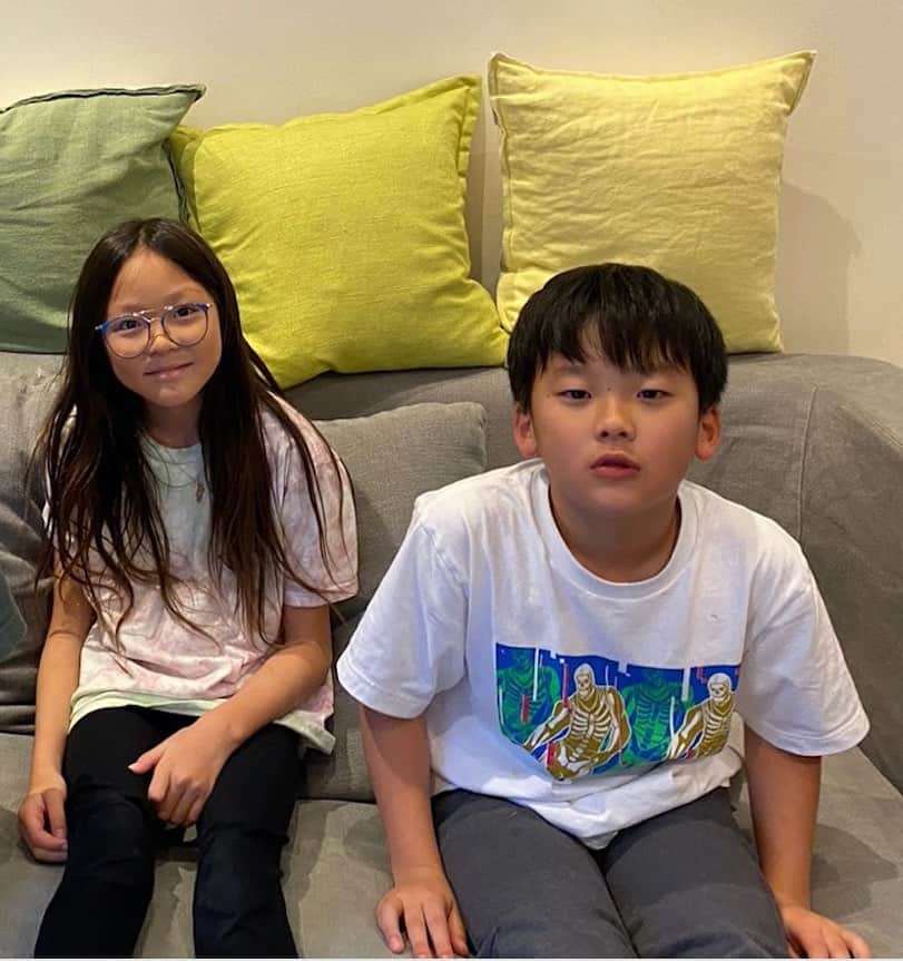 秋山紗蘭のインスタグラム：「러브❤️유토  #사랑이 #추사랑 #롱타임노씨 #sarang #choosarang」