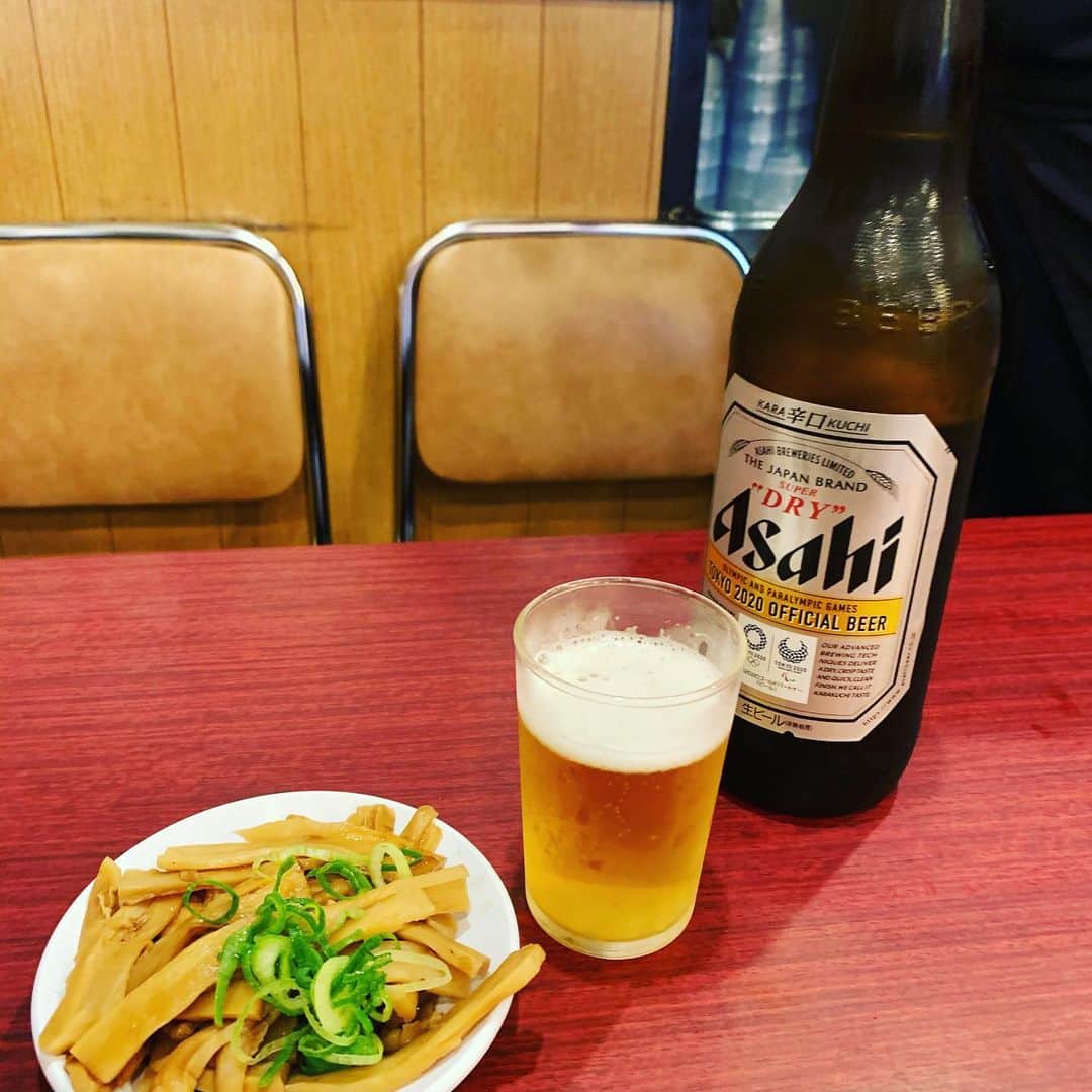 金村義明さんのインスタグラム写真 - (金村義明Instagram)「移動日 京都へ 第一旭行列の無い時間狙って 特製ラーメン&メンマ&餃子&大瓶 温泉♨️サウナ入って時間差飯へ」12月11日 17時01分 - yoshiaki_kanemura