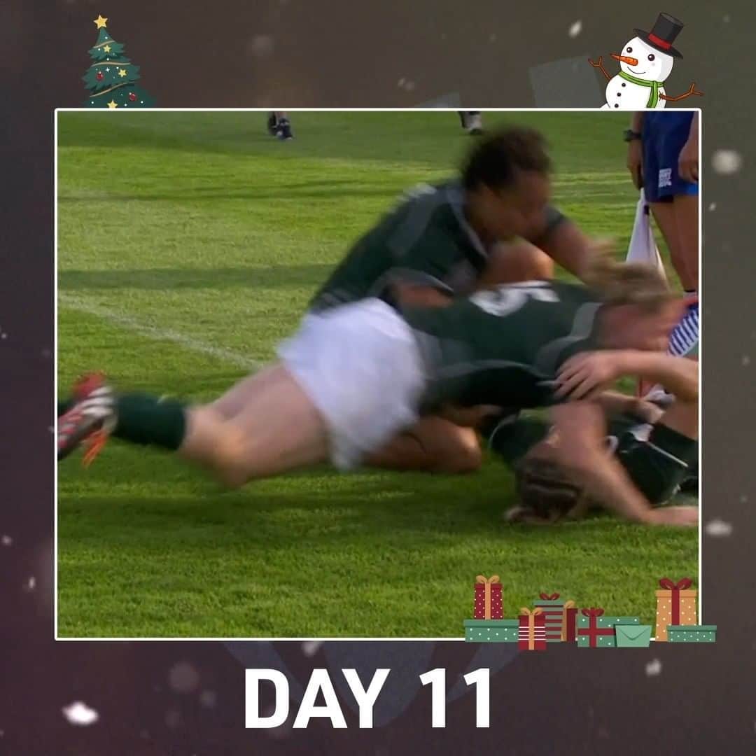 のインスタグラム：「One of the biggest upsets in RWC history 😲  @irishrugby no.11 Alison Miller's sensational try against New Zealand at RWC 2014 is behind day 11 of our advent calendar ☘」
