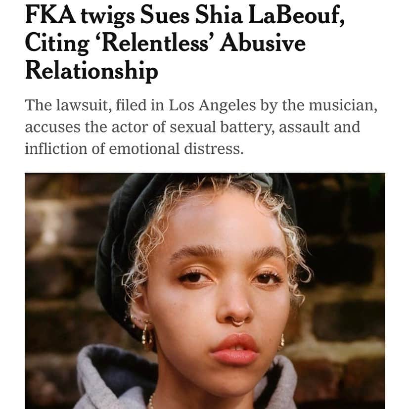 FKAツイッグスのインスタグラム：「it may be surprising to you to learn that i was in an emotionally and physically abusive relationship. it was hard for me to process too, during and after i never thought something like this would happen to me. which is why i have decided it’s important for me to talk about it and try to help people understand that when you are under the coercive control of an abuser or in an intimate partner violent relationship leaving doesn’t feel like a safe or achievable option.  i hope that by sharing my experience i can truly help others feel like they are not alone and shed some light on how those who are worried somebody they care about may be in an abusive relationship can help because i understand it can be confusing and hard to know what to do.  the statistics on domestically abusive and intimate partner violence relationships are shocking and during covid i have been really anxious because i know many victims will have been literally trapped with their abusers with no relief or way to get out.  my second worst nightmare is being forced to share with the world that i am a survivor of domestic violence my first worst nightmare is not telling anyone and knowing that i could have helped even just one person by sharing my story  here are some amazing charities and helplines that i recommend donating to and calling if you or somebody you know needs support...  @freefromdotorg @ndvhofficial @sistahspace_」