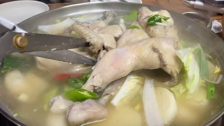 ジンソクのインスタグラム：「이것이 닭한마리지 !!! 私の中のNo.1タッカンマリ」