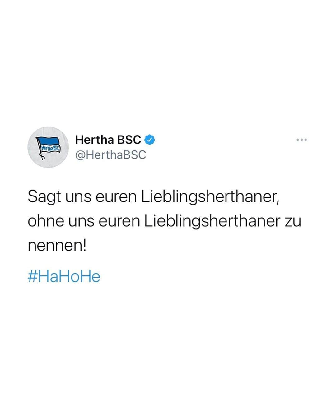 ヘルタ・ベルリンのインスタグラム：「Ab in die Kommentare damit! ⬇️ Die besten Antworten reposten wir.  . . #HaHoHe #herthabsc」