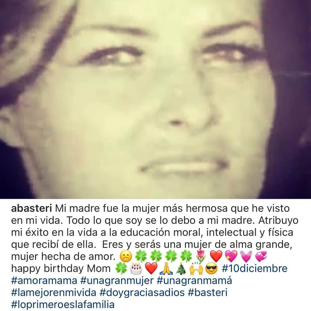 Despierta Americaさんのインスタグラム写真 - (Despierta AmericaInstagram)「El hermano de #LuisMiguel @abasteri  dedica estas palabras a su madre hoy que cumpliría años. 📸: @abasteri」12月11日 23時17分 - despiertamerica