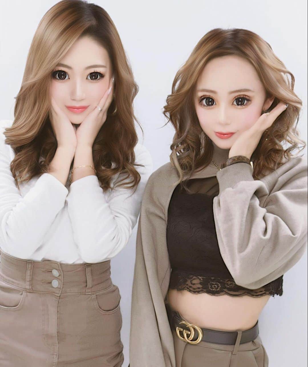 のインスタグラム：「. . なんかベージュおそろいみたいになったやつ😂😂 . . . #プリント倶楽部」
