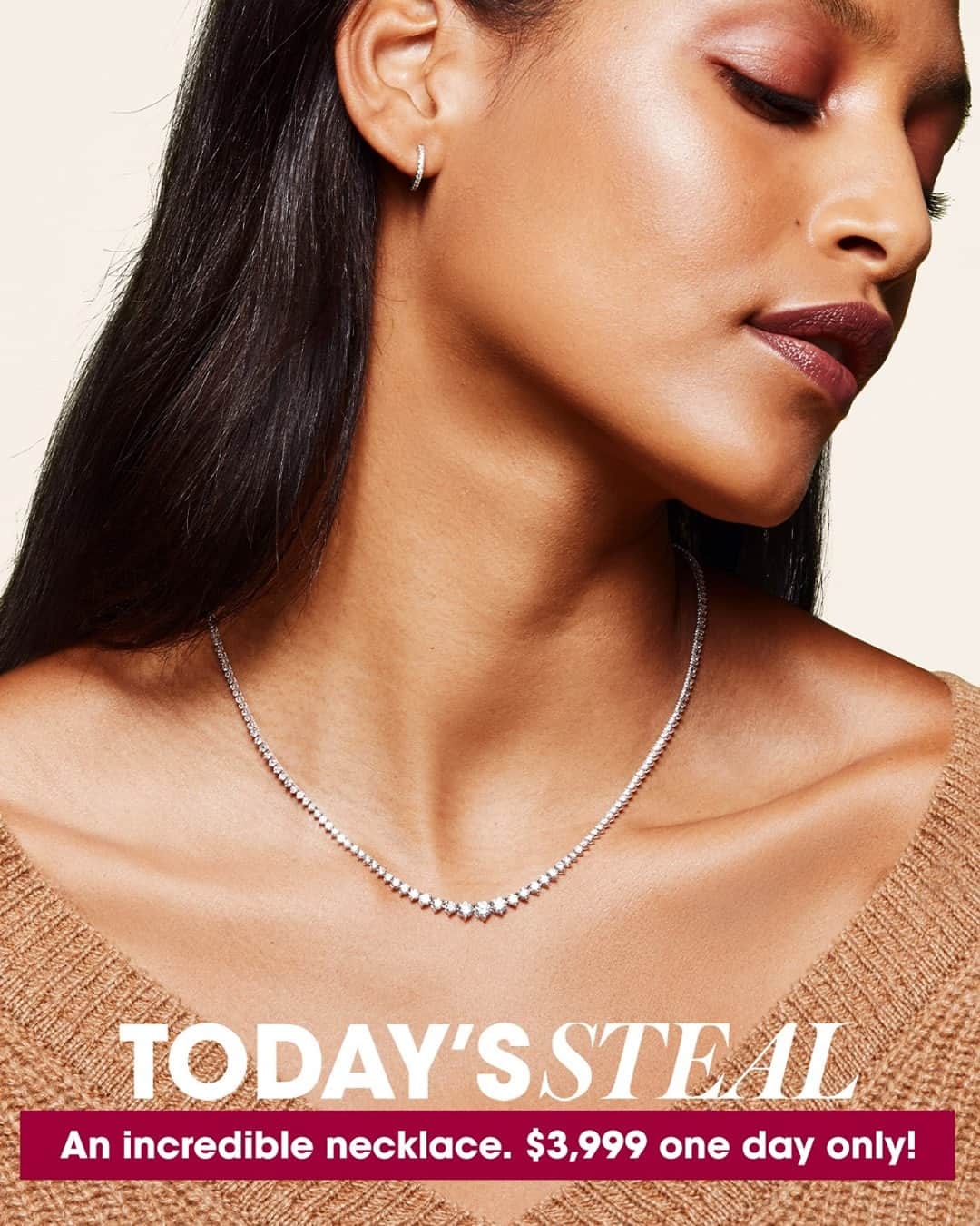 Bloomingdale'sのインスタグラム：「Today's steal is a *real* gem: our Bloomingdale's Luxe Collection diamond tennis necklace is the ultimate gift for an extra-special someone 💎」