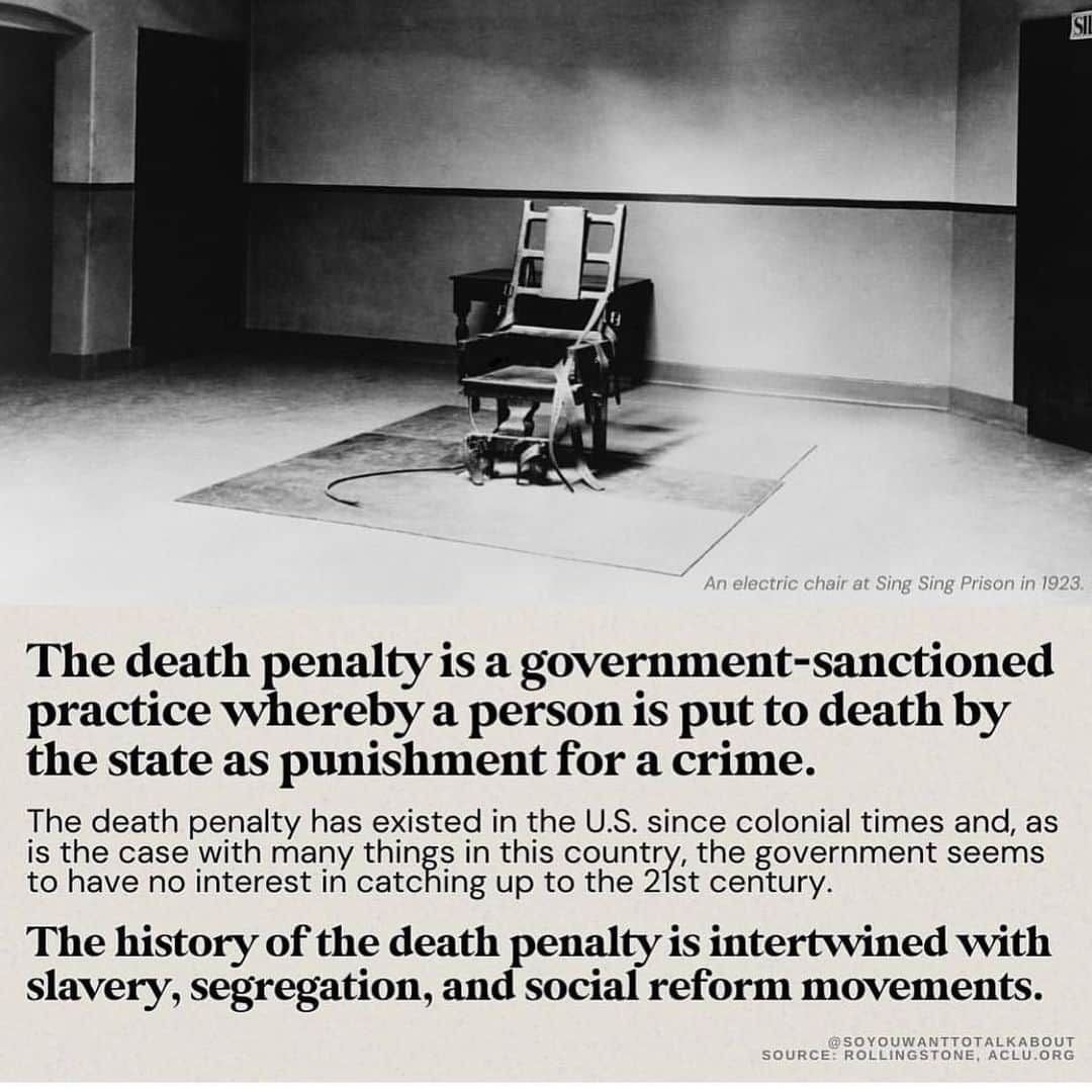 メイム・ビアリクさんのインスタグラム写真 - (メイム・ビアリクInstagram)「It’s time to abolish the death penalty. 💔 #repost from @mspackyetti   slides via @soyouwanttotalkabout. portrait by @alex.albadree.  inhumanity via America.」12月12日 0時09分 - missmayim