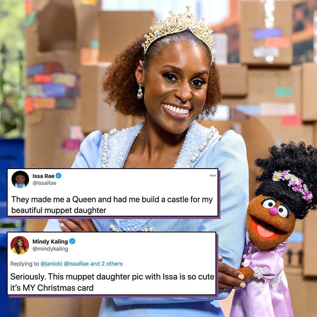 E! Onlineさんのインスタグラム写真 - (E! OnlineInstagram)「Not to sound insecure, but Issa's muppet daughter is literally prettier than us. (📷: Sesame Workshop, Zach Hyman)」12月12日 1時49分 - enews
