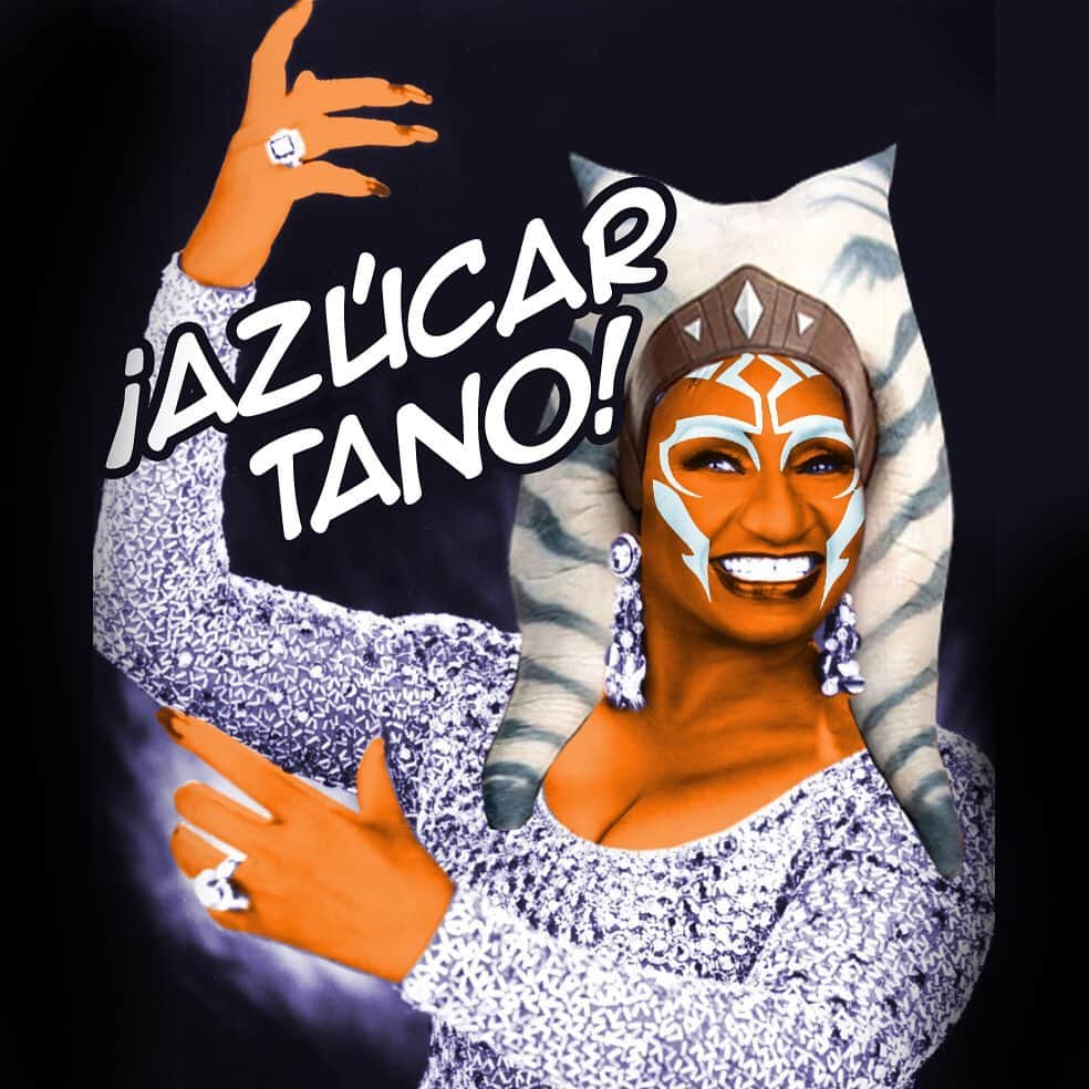 ロザリオ・ドーソンのインスタグラム：「Who did this?! Love you @mredgardonyc ! Gives me all the feels. According to my Tío Jose DeVadivielso, Celia Cruz was my moms GodMother!」