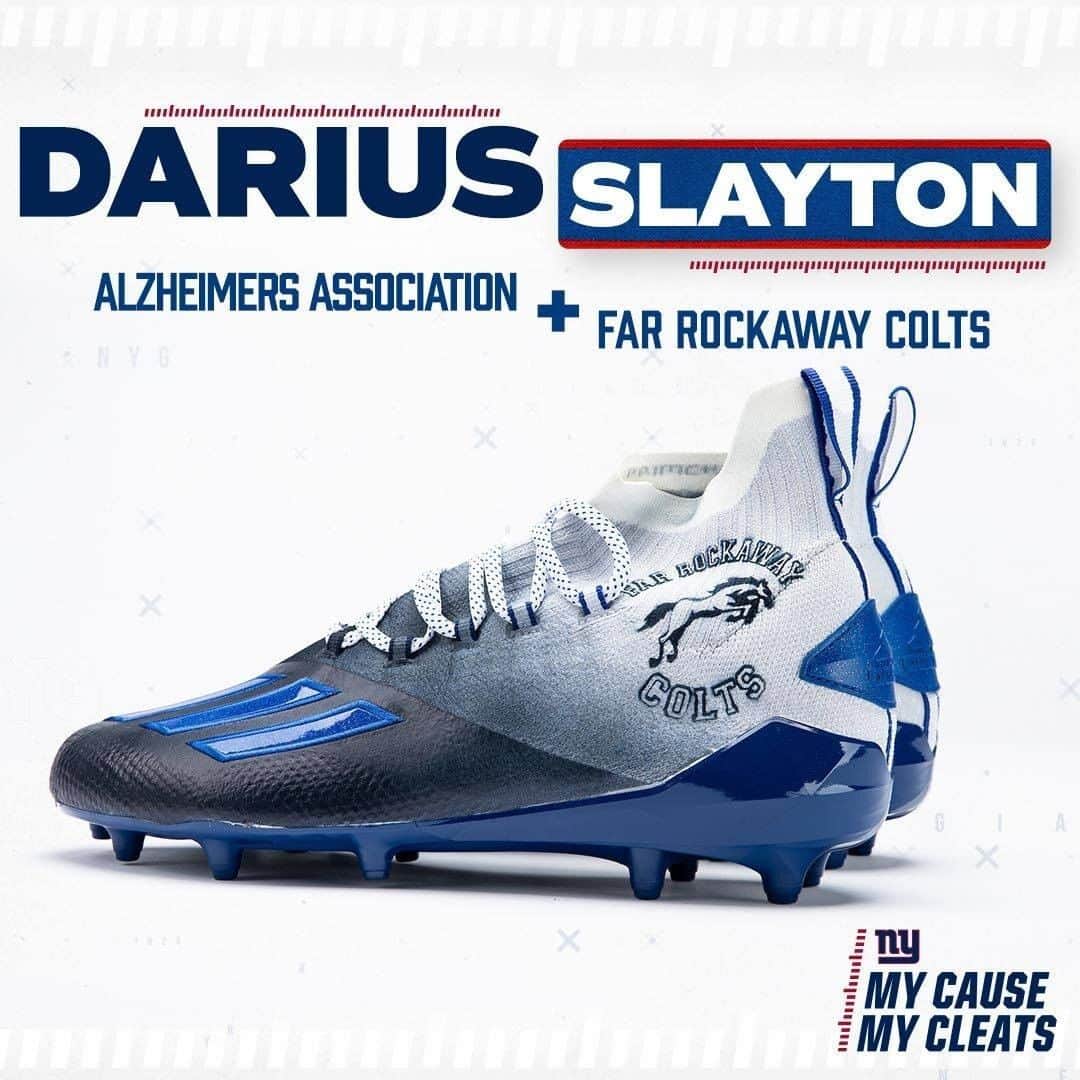 New York Giantsさんのインスタグラム写真 - (New York GiantsInstagram)「On Sunday, our players will be wearing their hearts on their cleats 💙 #MyCauseMyCleats」12月12日 6時04分 - nygiants