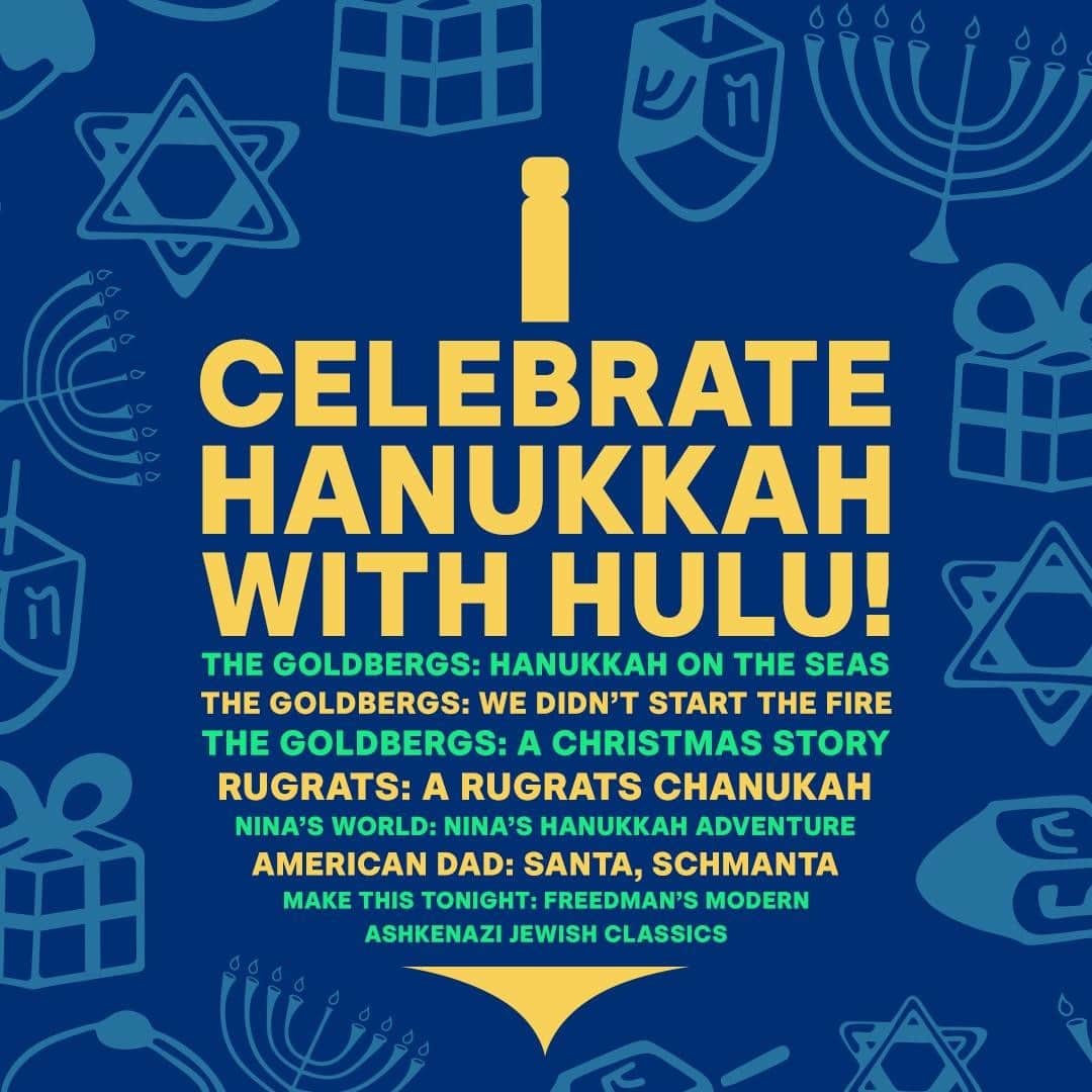 Hulu Home of Emmy-winningさんのインスタグラム写真 - (Hulu Home of Emmy-winningInstagram)「I have a little dreidel—what shall I watch today? 🕎 📺」12月12日 6時39分 - hulu