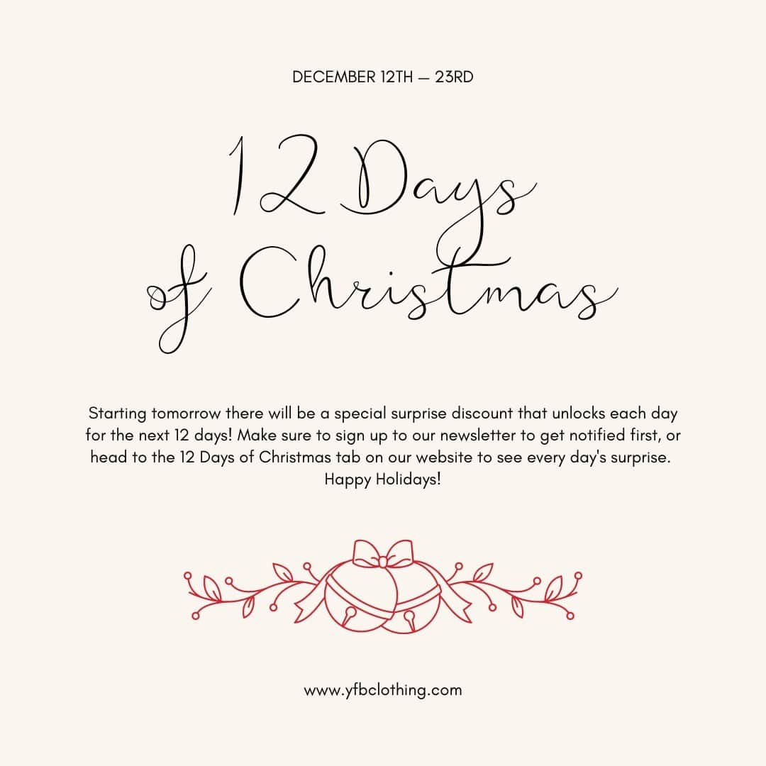 ヤング・ファビュラス&ブロークさんのインスタグラム写真 - (ヤング・ファビュラス&ブロークInstagram)「So many surprises coming! 🎄 Sign up to our newsletter to get first access or head to our 12 Days of Christmas tab on our website to see every day's surprise ✨#happyholidays #12daysofchristmas #yfbclothing」12月12日 7時00分 - yfbclothing