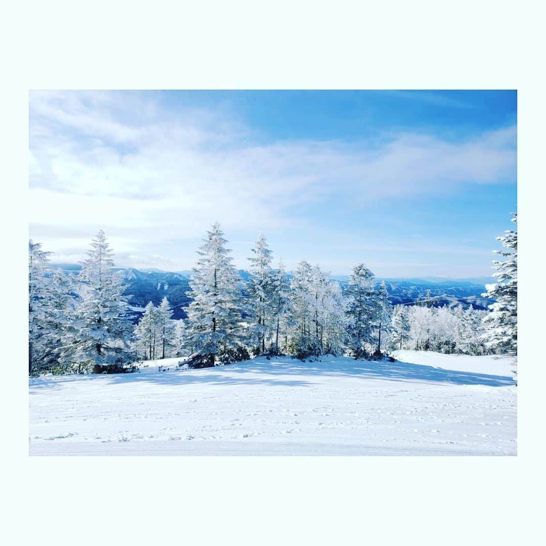 青山加織のインスタグラム：「🎵思い出🎵 January 2020 First ski in志賀高原 初めて見たこの景色は感動❄」