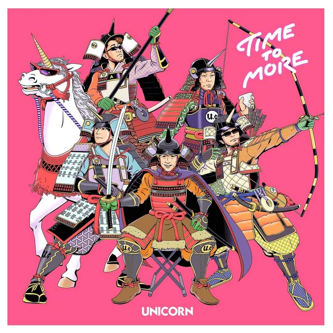 師岡とおるのインスタグラム：「ユニコーン新曲「TIME-TO-MORE」 源為朝の「ためとも」をもじったタイトルです。  #ユニコーン　#unicorn」
