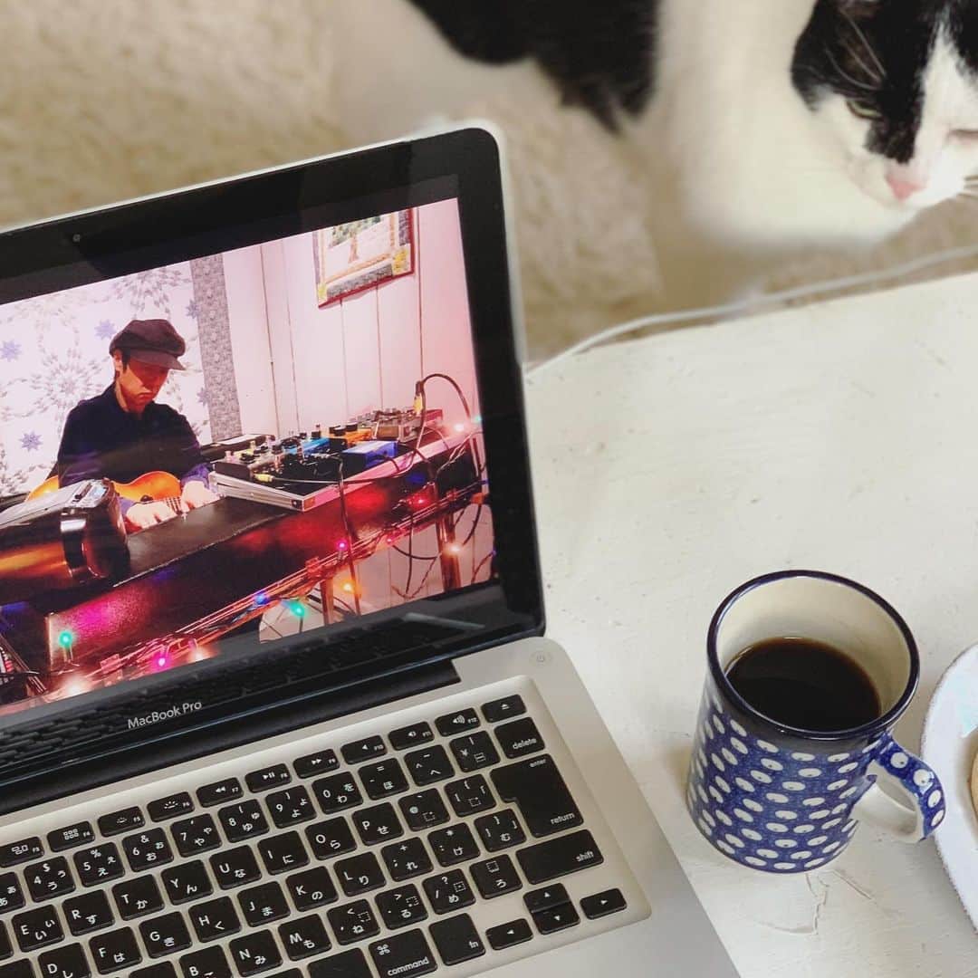 OKAさんのインスタグラム写真 - (OKAInstagram)「土曜日の朝の音楽とコーヒーと猫  #必需品 #細海魚  #下北沢lete  #猫的音楽」12月12日 10時56分 - ytrpics