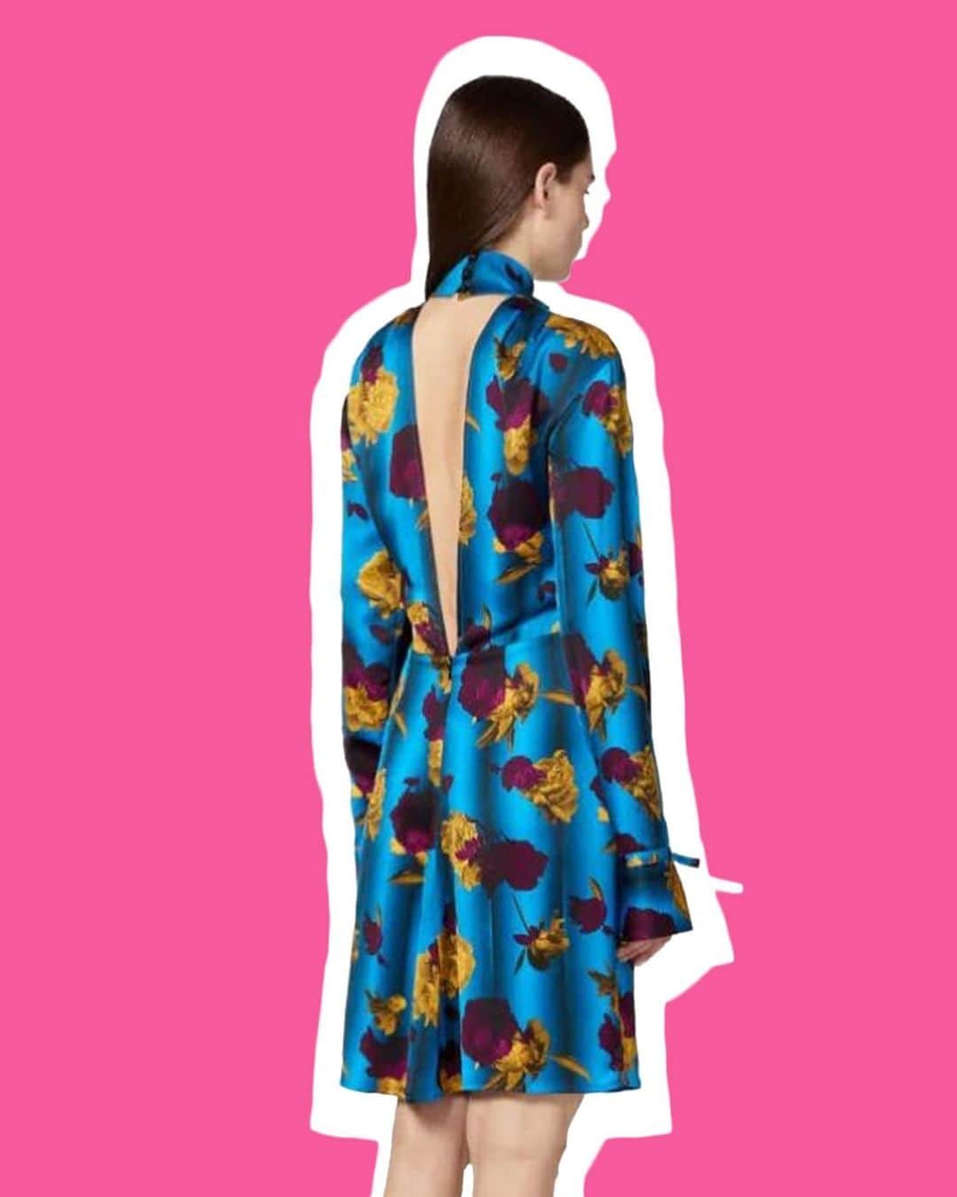 オープニングセレモニーのインスタグラム：「Back and front close-up of our all printed flower dress. More of this pattern on stories 💐   openingceremony.com」